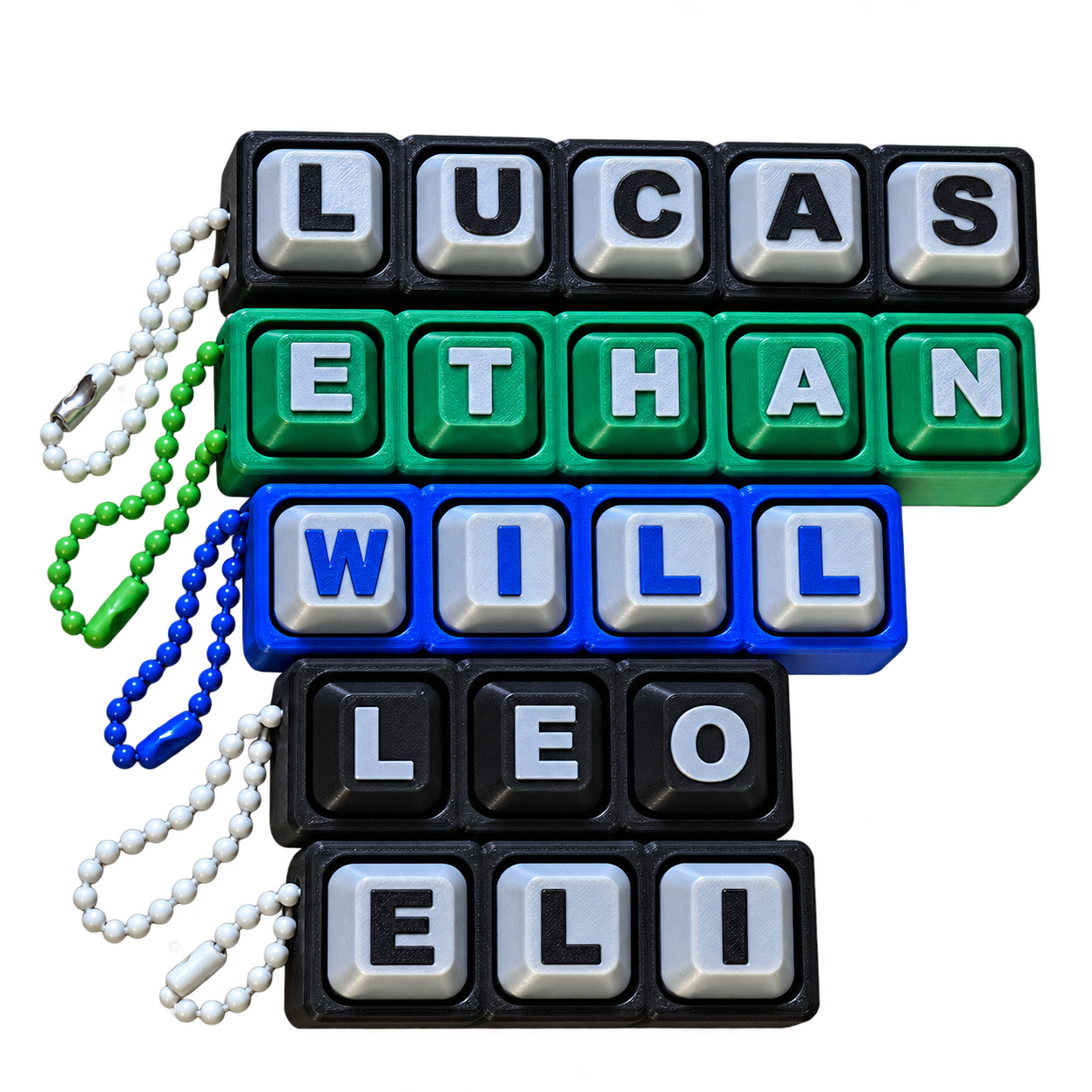Lucas, Ethan, Will, Leo and Eli custom name clickers